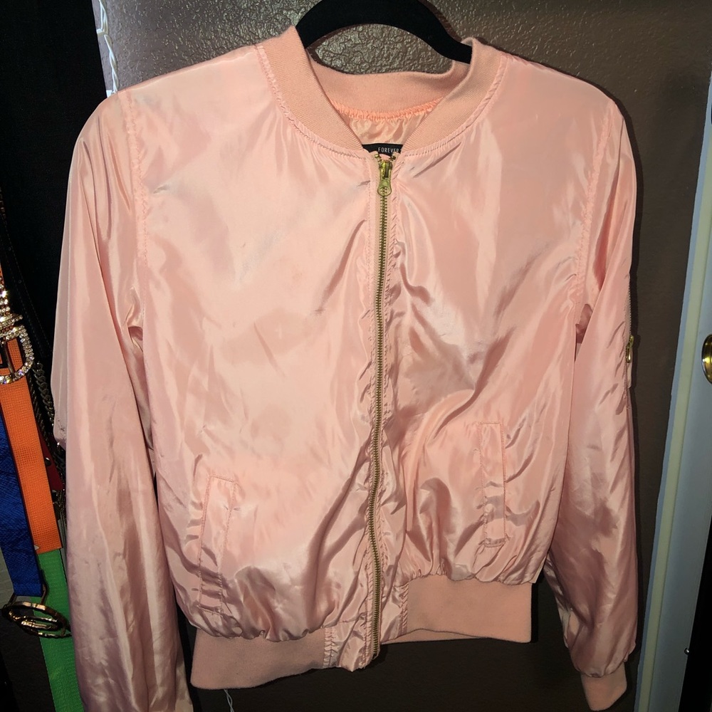 Pink bomber jacket